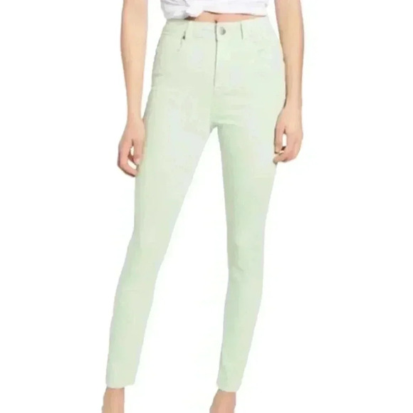 PTCL High Waisted Pistachio Green Skinny Jeans - Picture 1 of 4